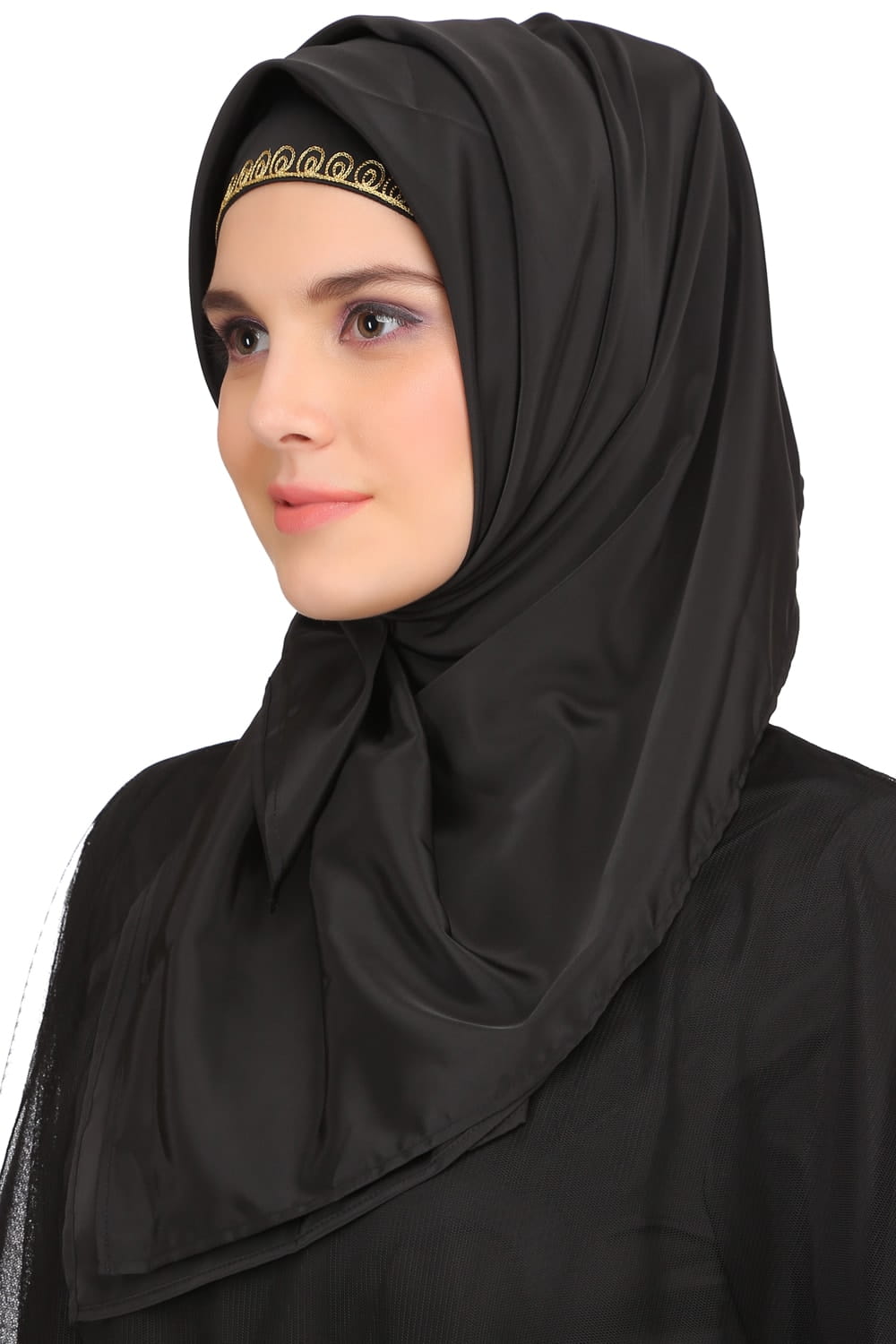 Nazuk Black Nida & Net Abaya