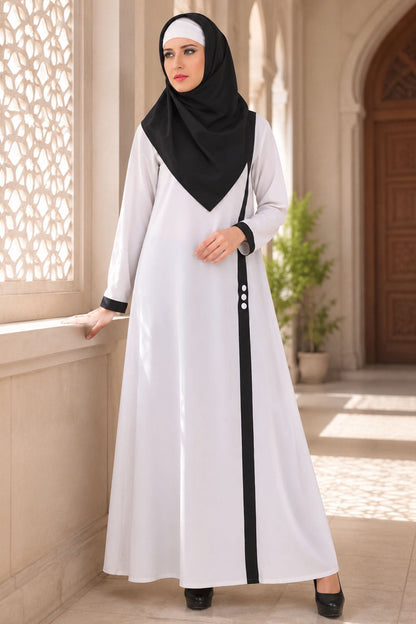 Romeesa White Kashibo Abaya