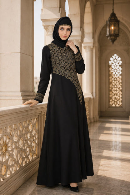 Malika Black Nida Abaya