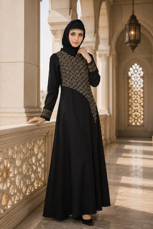 Malika Black Nida Abaya