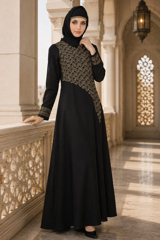 Malika Black Nida Abaya