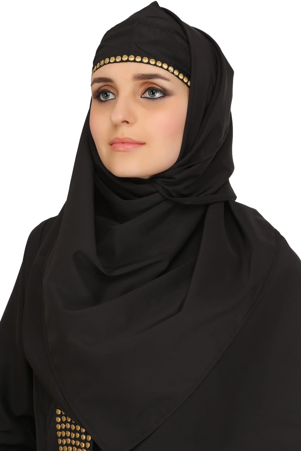Maysun Black Front Open Abaya