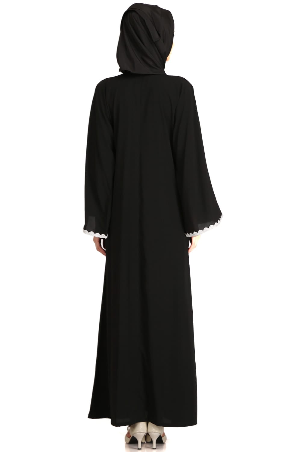 Fatihah Black Nida Front Open Dubai Abaya