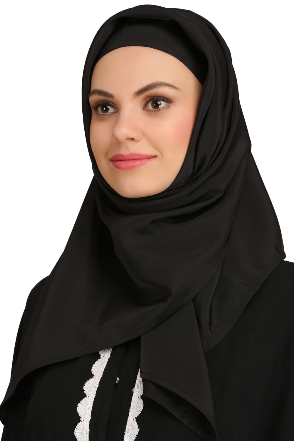 Fatihah Black Nida Front Open Dubai Abaya