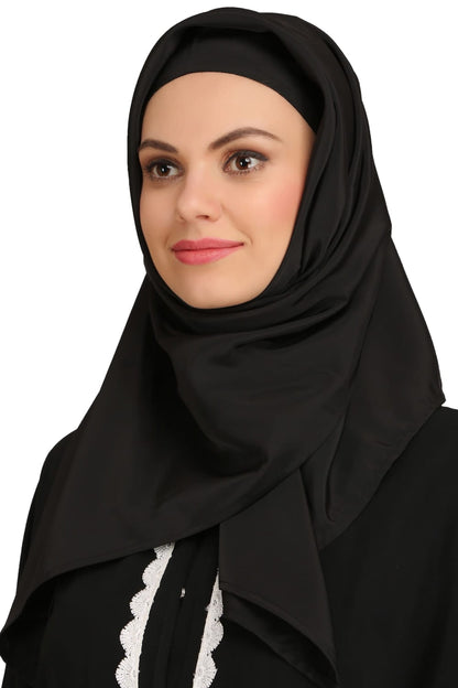 Fatihah Black Nida Front Open Dubai Abaya