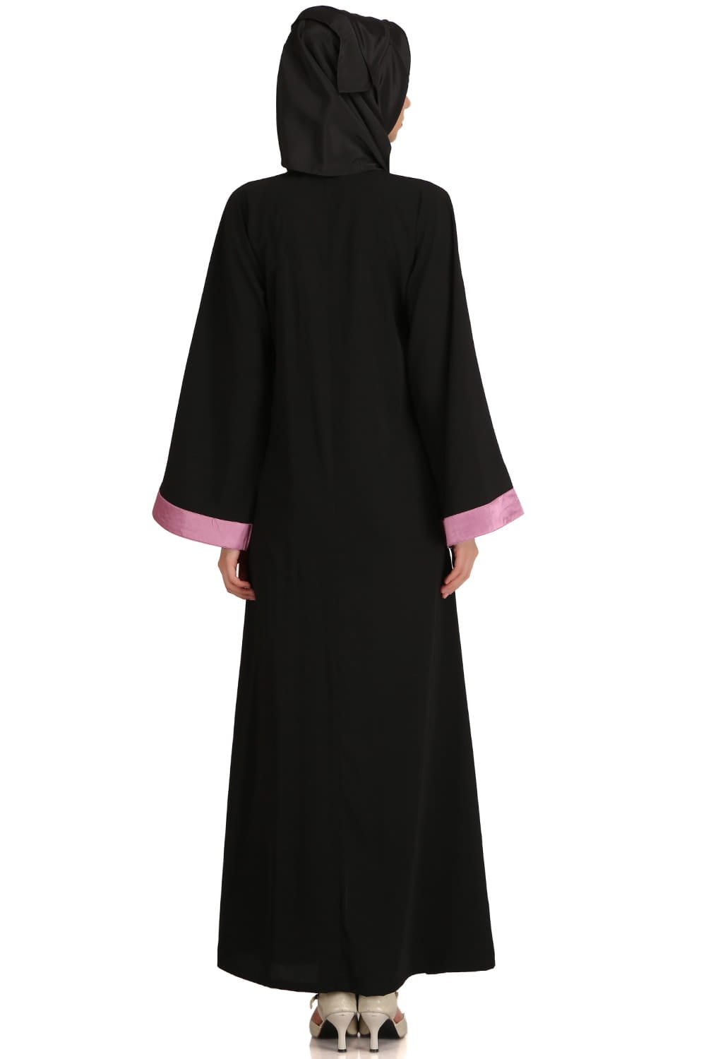 Lazim Black Nida Front Open Dubai Abaya