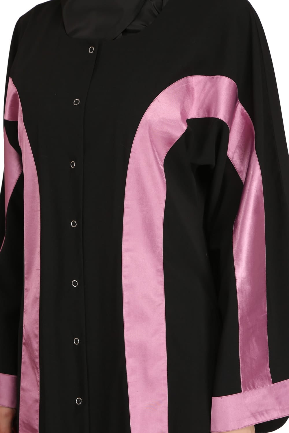 Lazim Black Nida Front Open Dubai Abaya