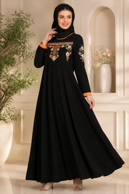 Madeeha Black Nida Umbrella Abaya