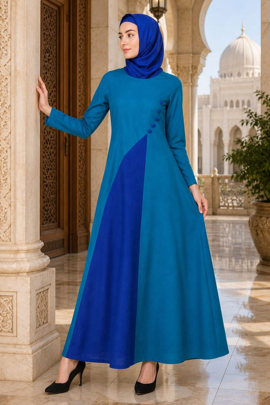 Shabina Dual Colour Rayon Abaya
