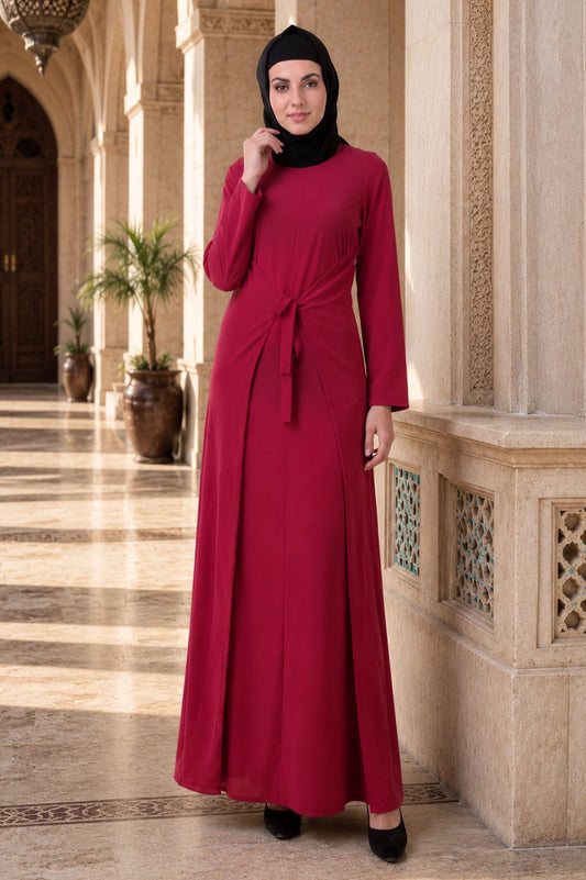Rose Pink Occasion Wear Nida Abaya AY-703