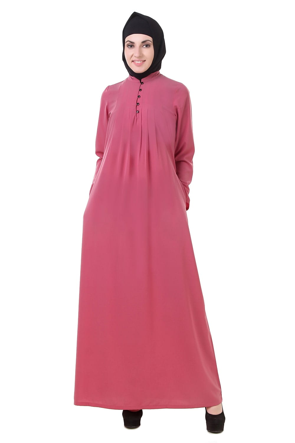 Dusty Pink Crepe Abaya