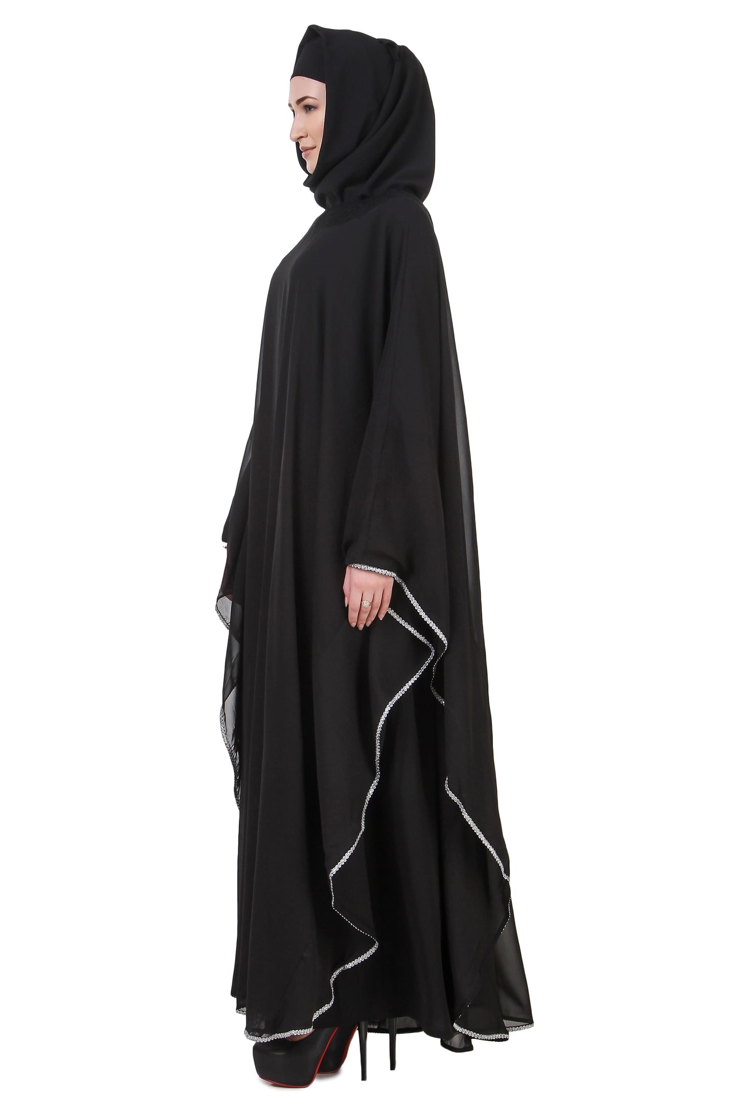 Black Nida Dubai Batwing Abaya