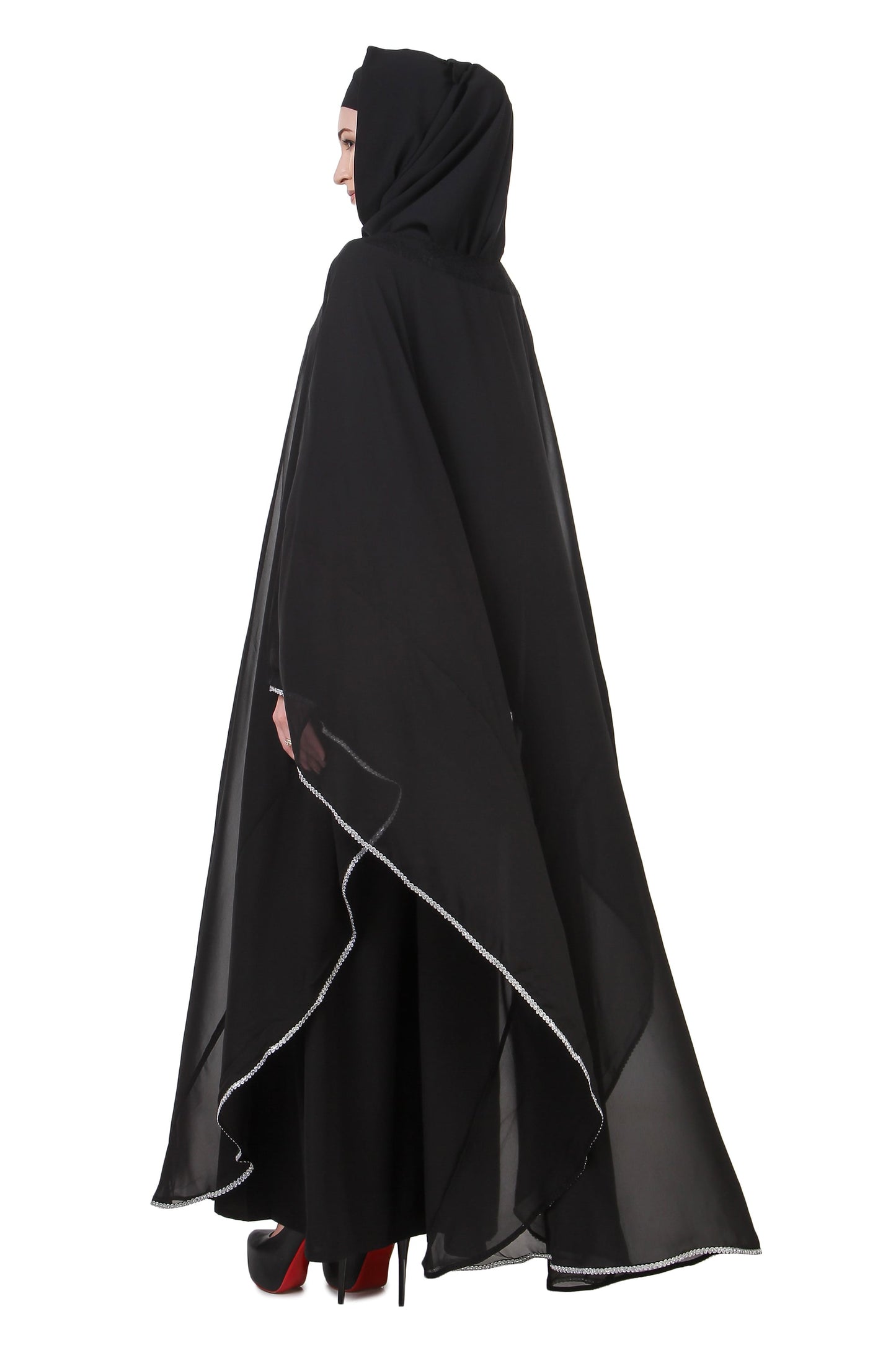 Black Nida Dubai Batwing Abaya