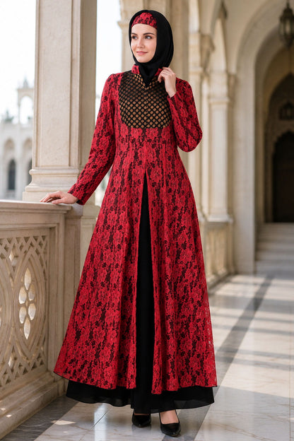 Fancy Dual Color EID Abaya