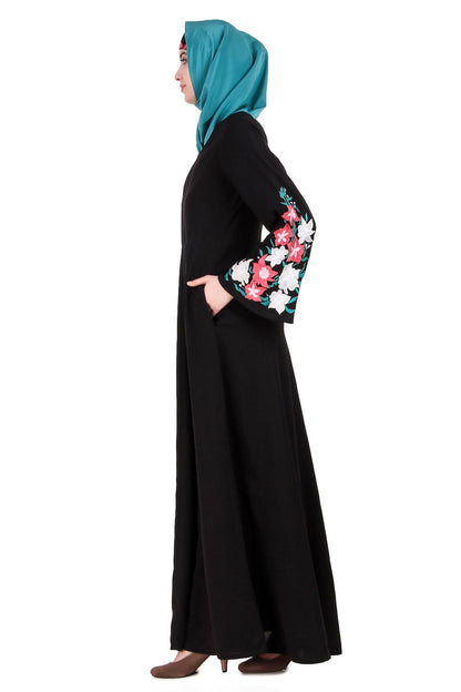 Embellished Bell Sleeve Umbrella Abaya