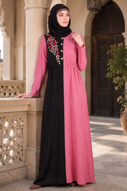 Split Design Ruched Abaya