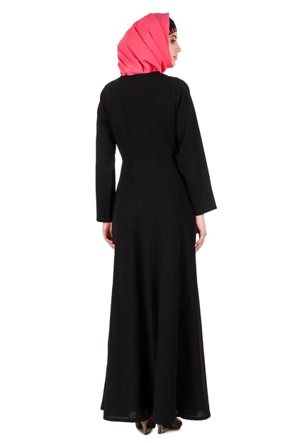 Embroidered Multi Panel Umbrella Abaya