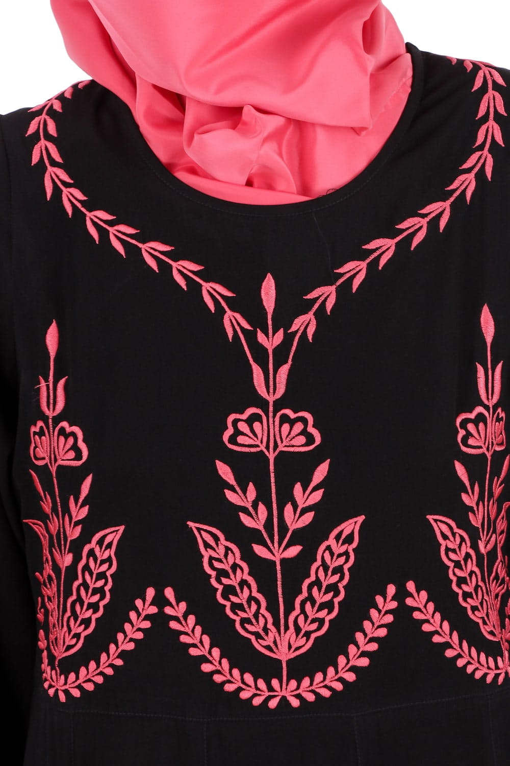 Embroidered Multi Panel Umbrella Abaya