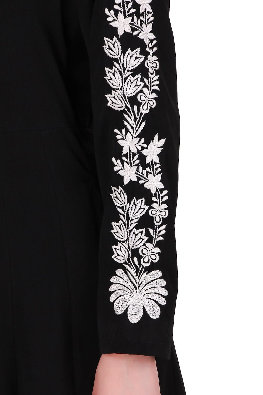 Floral Embellished Sleeve Anarkali Abaya