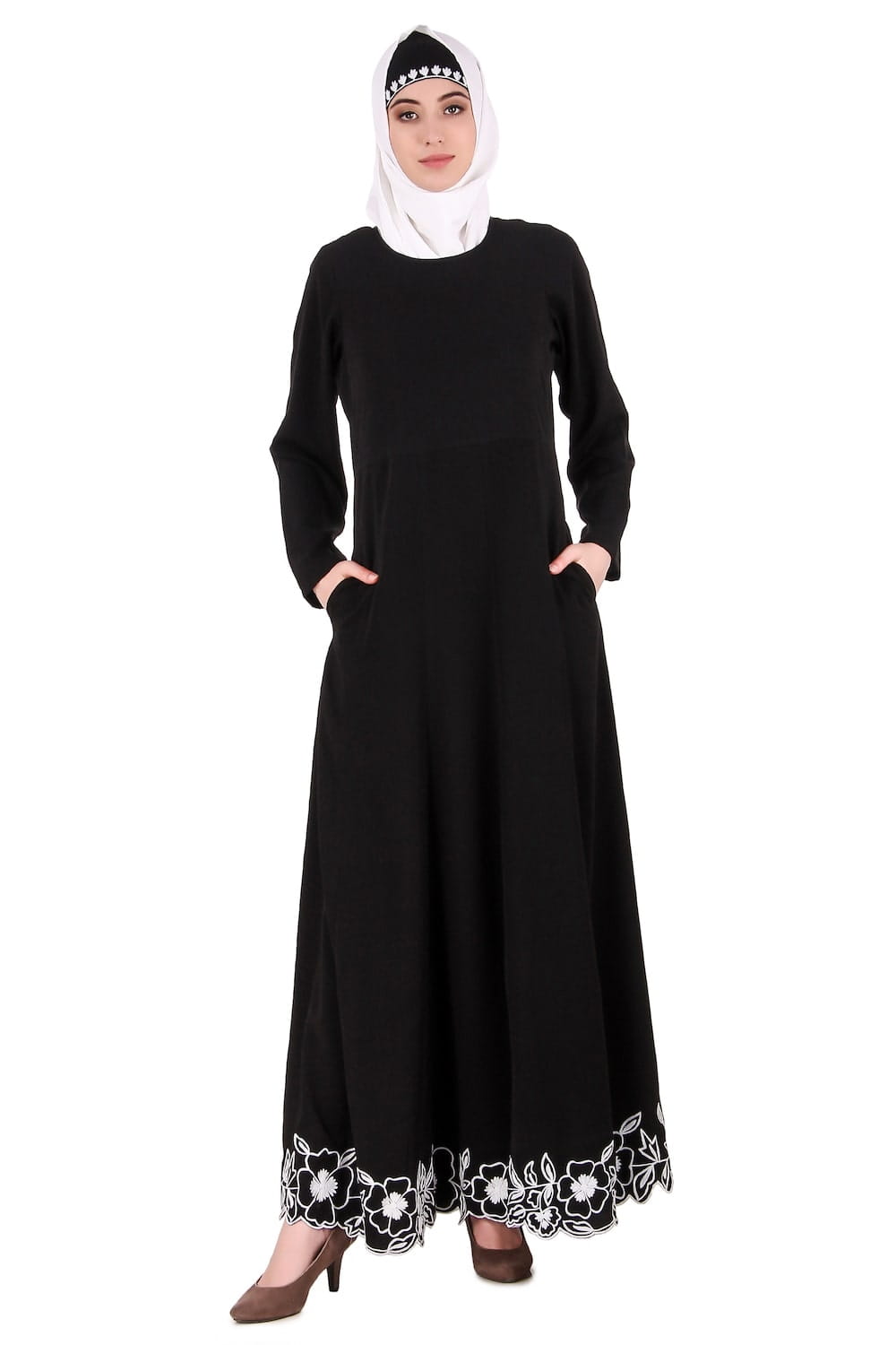 Embellished Scalped Bottom Anarkali Abaya