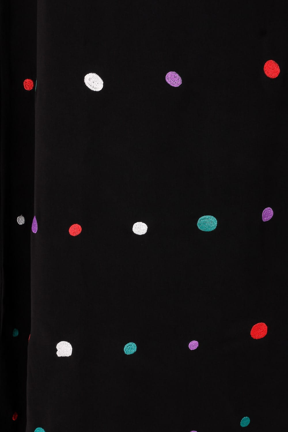 Colorful Embroidered Polka Dot Abaya