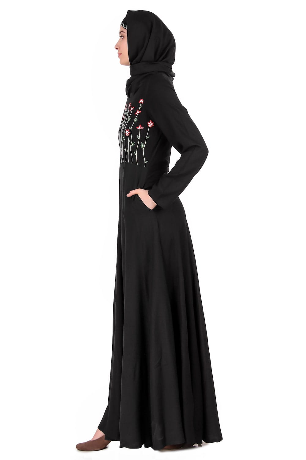 Growing Embellished Stem Anarkali Abaya