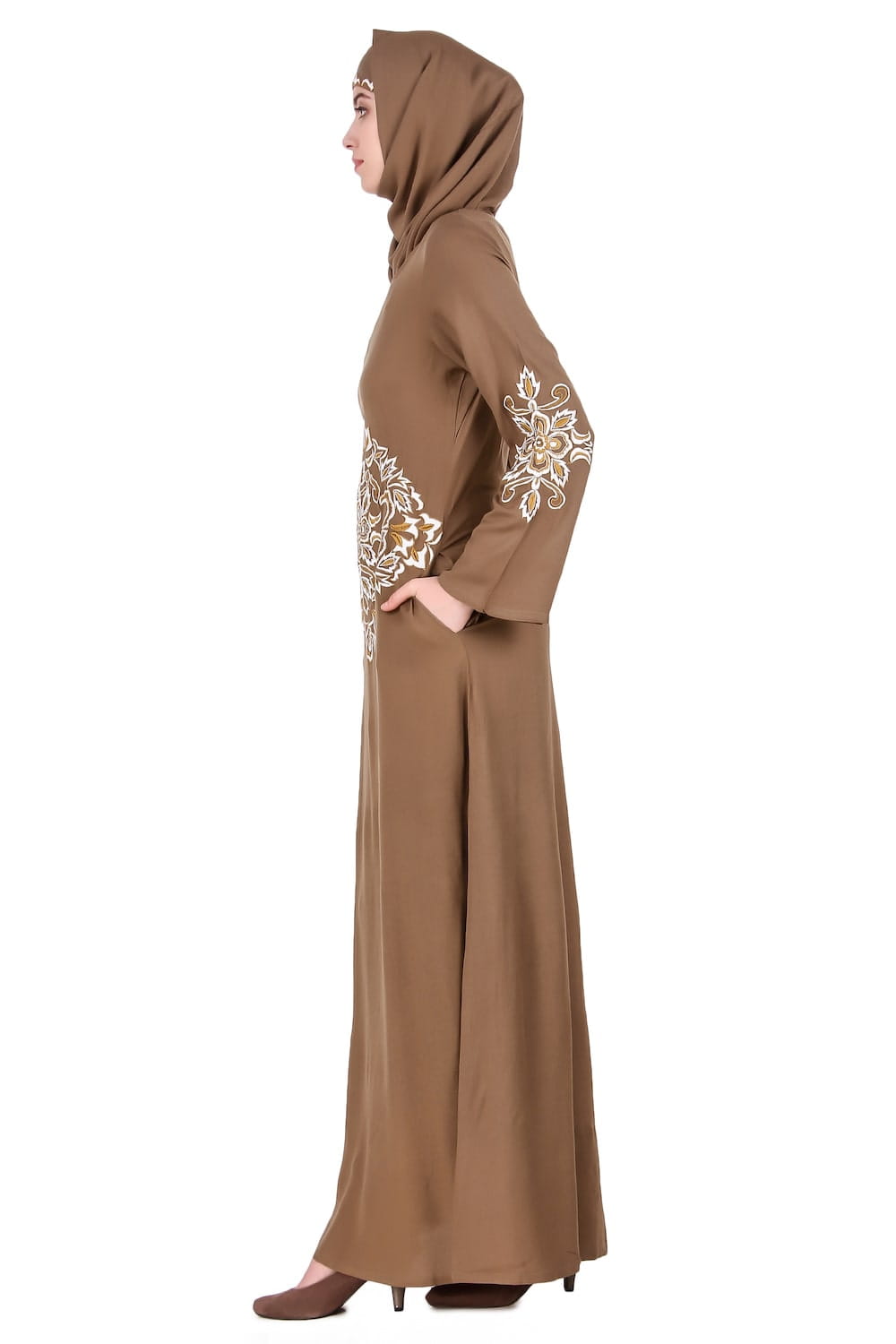 Floral Diamond Cut Festive Abaya