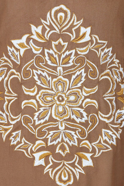 Floral Diamond Cut Festive Abaya