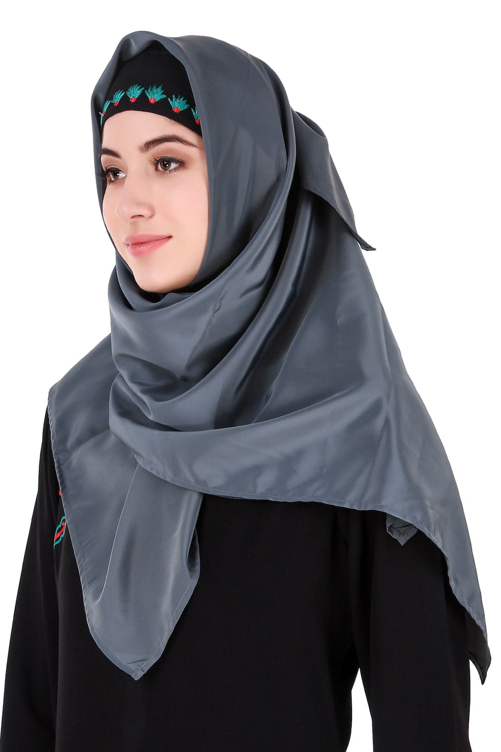 Floral Patch Work A-Line Abaya