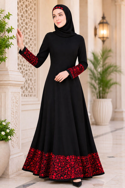 Heavy Hand Embroidered Anarkali Eid Abaya