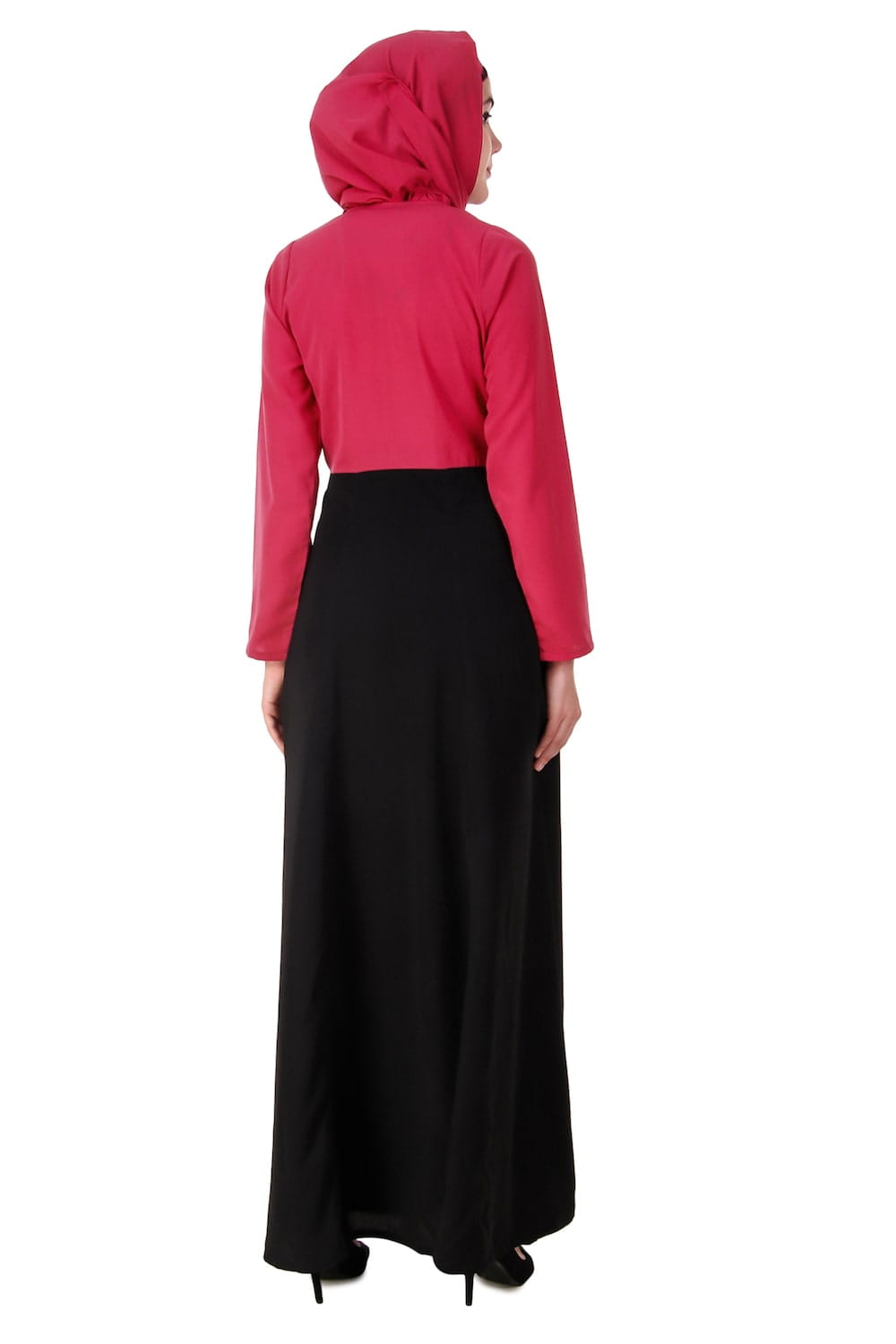 Floral Embroidered Dual Colour Anarkali Abaya