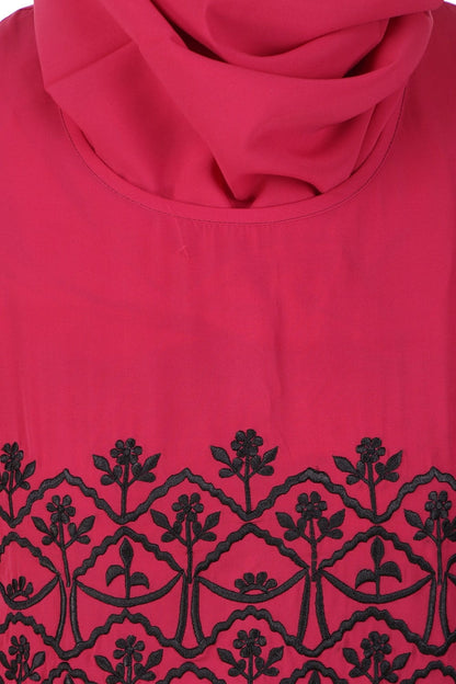Floral Embroidered Dual Colour Anarkali Abaya