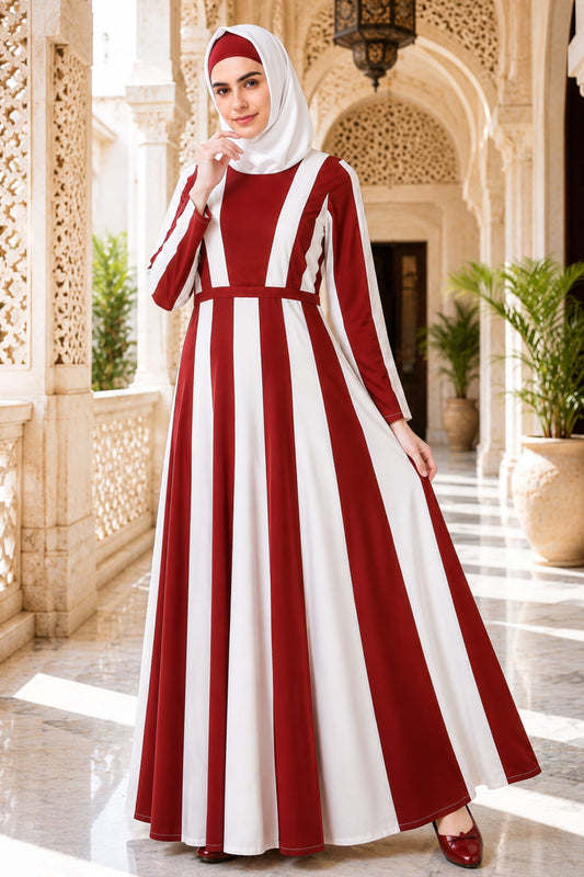 Anarkali Dual Color Nida Abaya