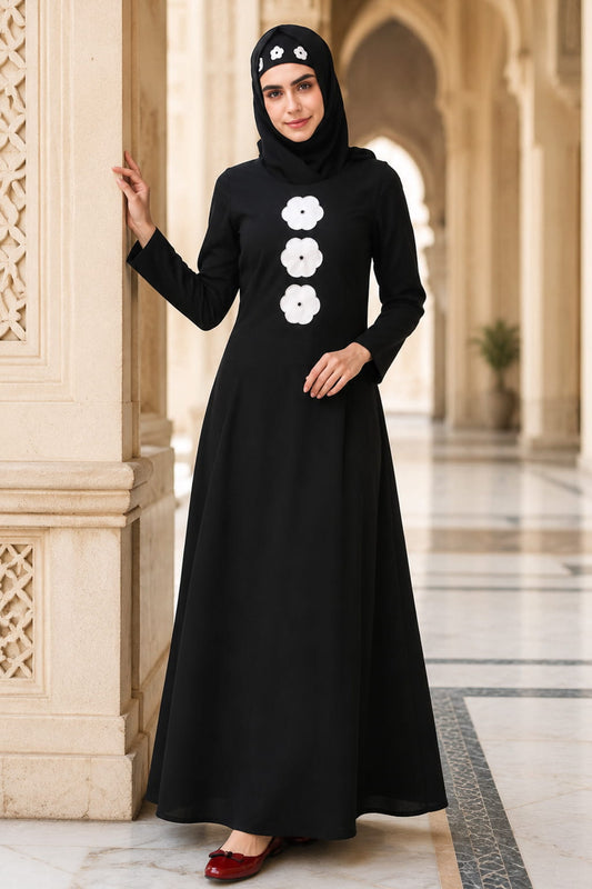 Semi Formal Light Embroidery Nida Abaya