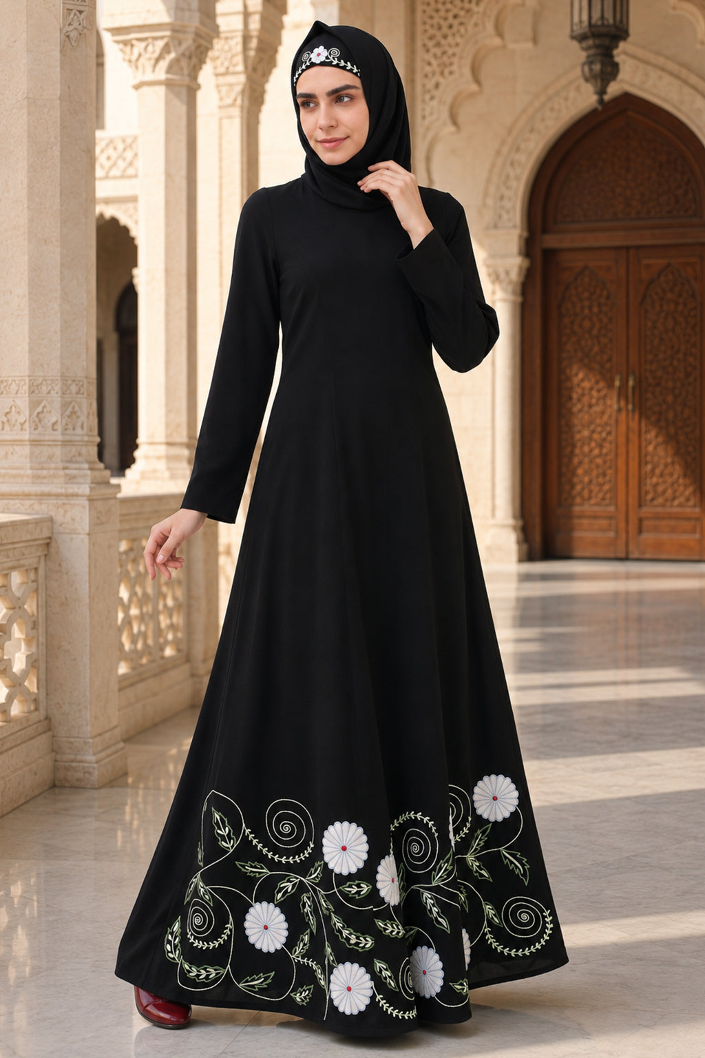 Heavy Embroidered Party Wear Anarkali Abaya