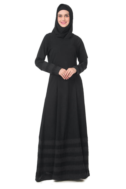 Multi Level Lace Embellishment Eid Abaya