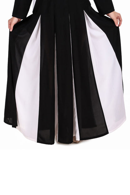 Colorblock Inset Anarkali Abaya