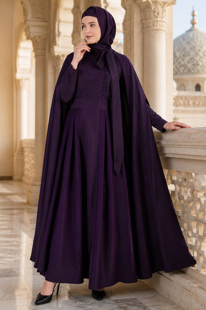 Designer Royal Look Hanging Sleeves Abaya