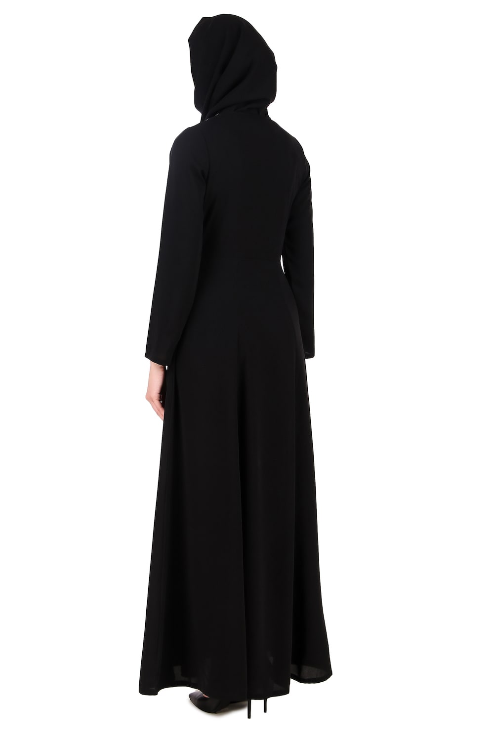 Floral Embroidered Bodice Multi Panel Abaya