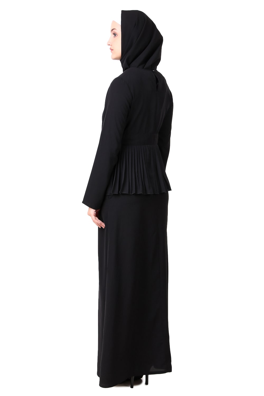 Frilled Georgette Waist A-Line Nida Abaya