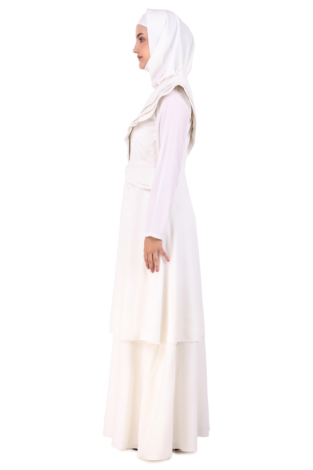 Designer Royal Look White Abaya