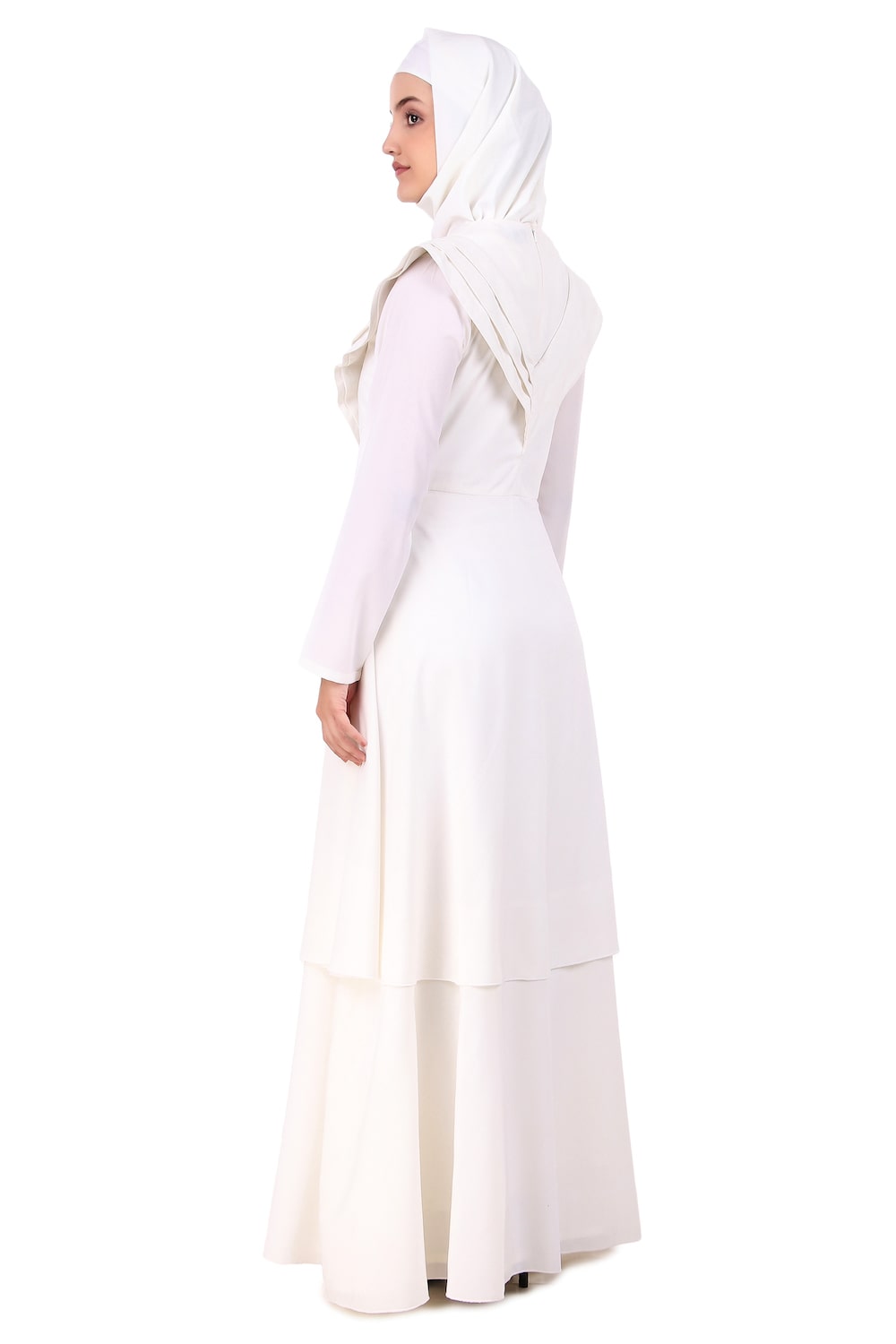 Designer Royal Look White Abaya