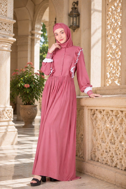 Fancy Nursing Friendly Soft Rayon Abaya
