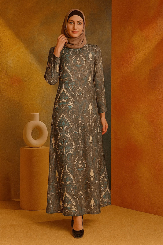 Printed Georgette Dual Layer Abaya AYG-002