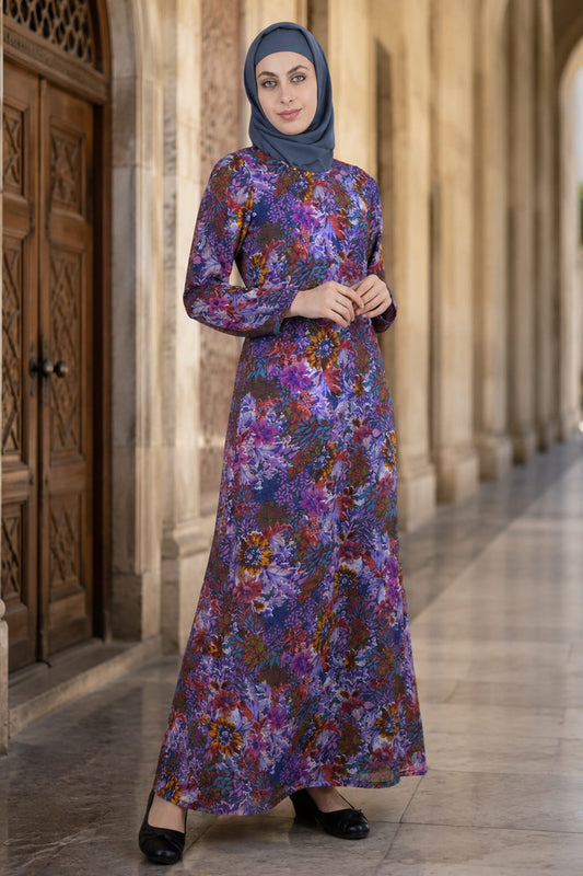 Printed Georgette Dual Layer Abaya AYG-004