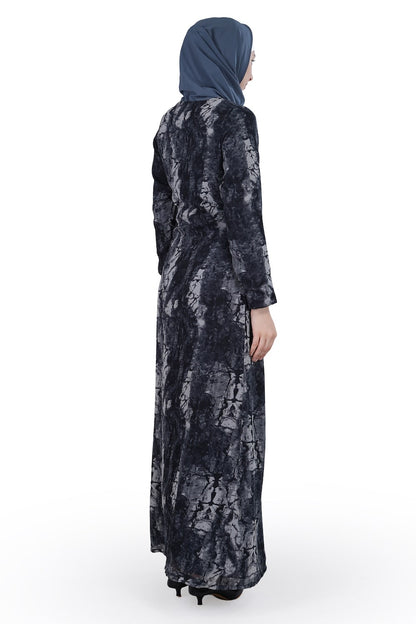 Printed Georgette Dual Layer Abaya AYG-007