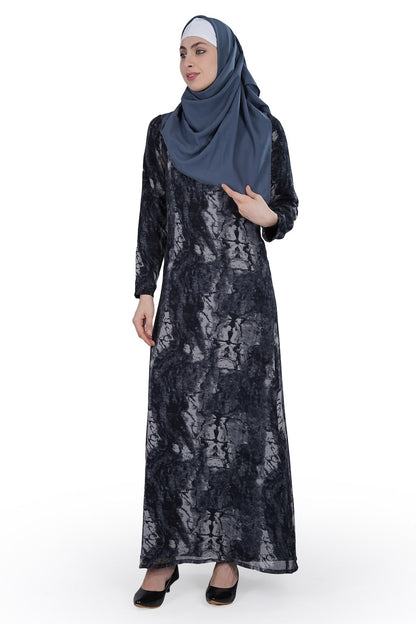 Printed Georgette Dual Layer Abaya AYG-007