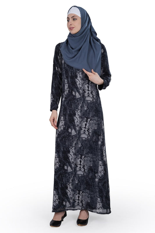 Printed Georgette Dual Layer Abaya AYG-007