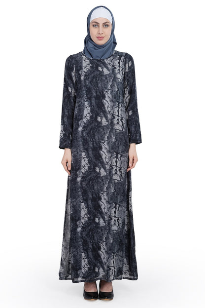 Printed Georgette Dual Layer Abaya AYG-007