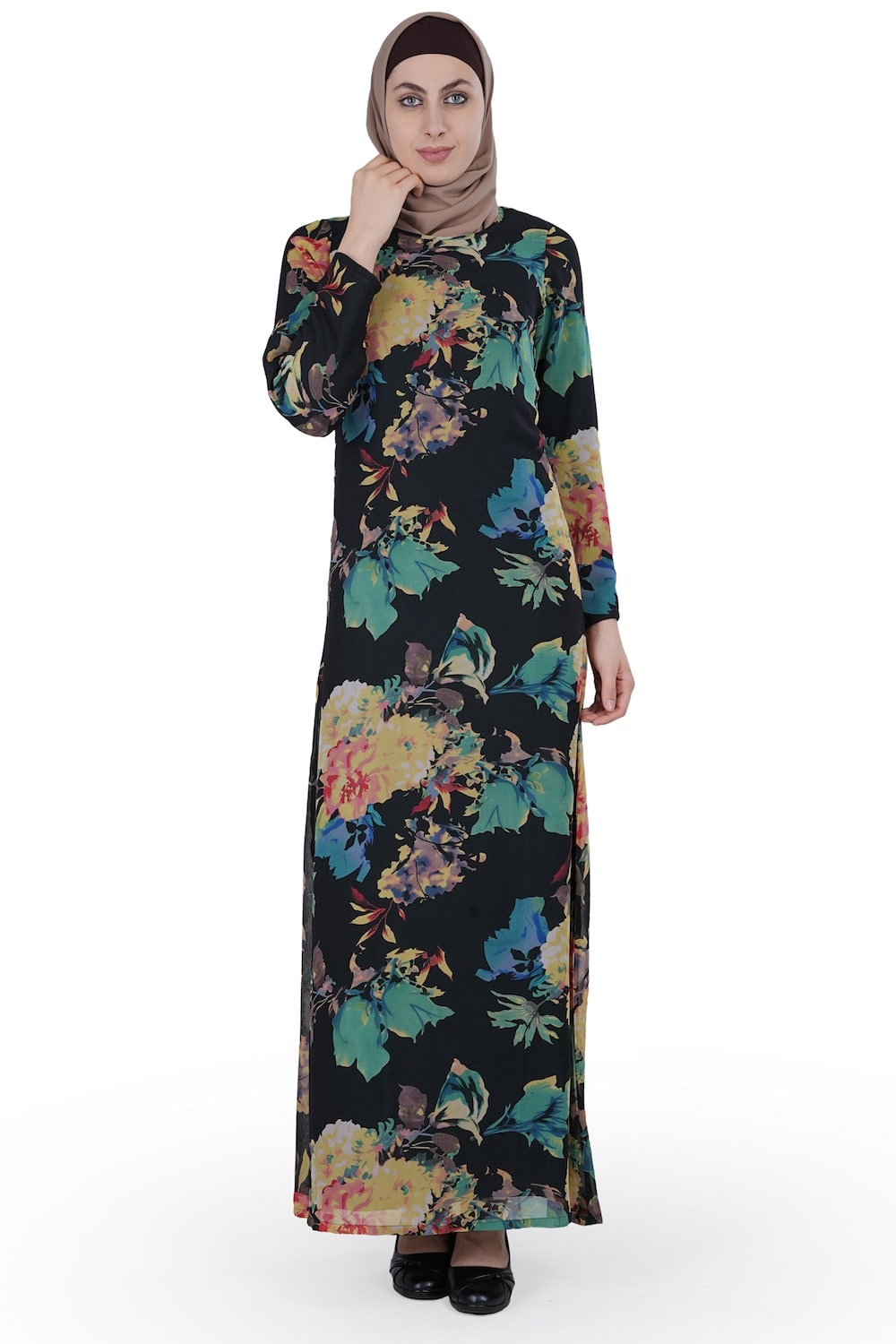 Printed Georgette Dual Layer Abaya AYG-008